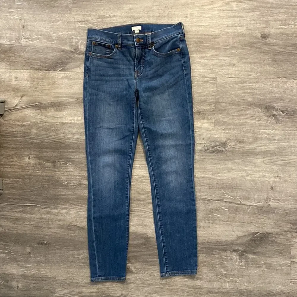 J. Crew Medium Wash Soft Skinny Ankle Jeans with Stretch Size 26
